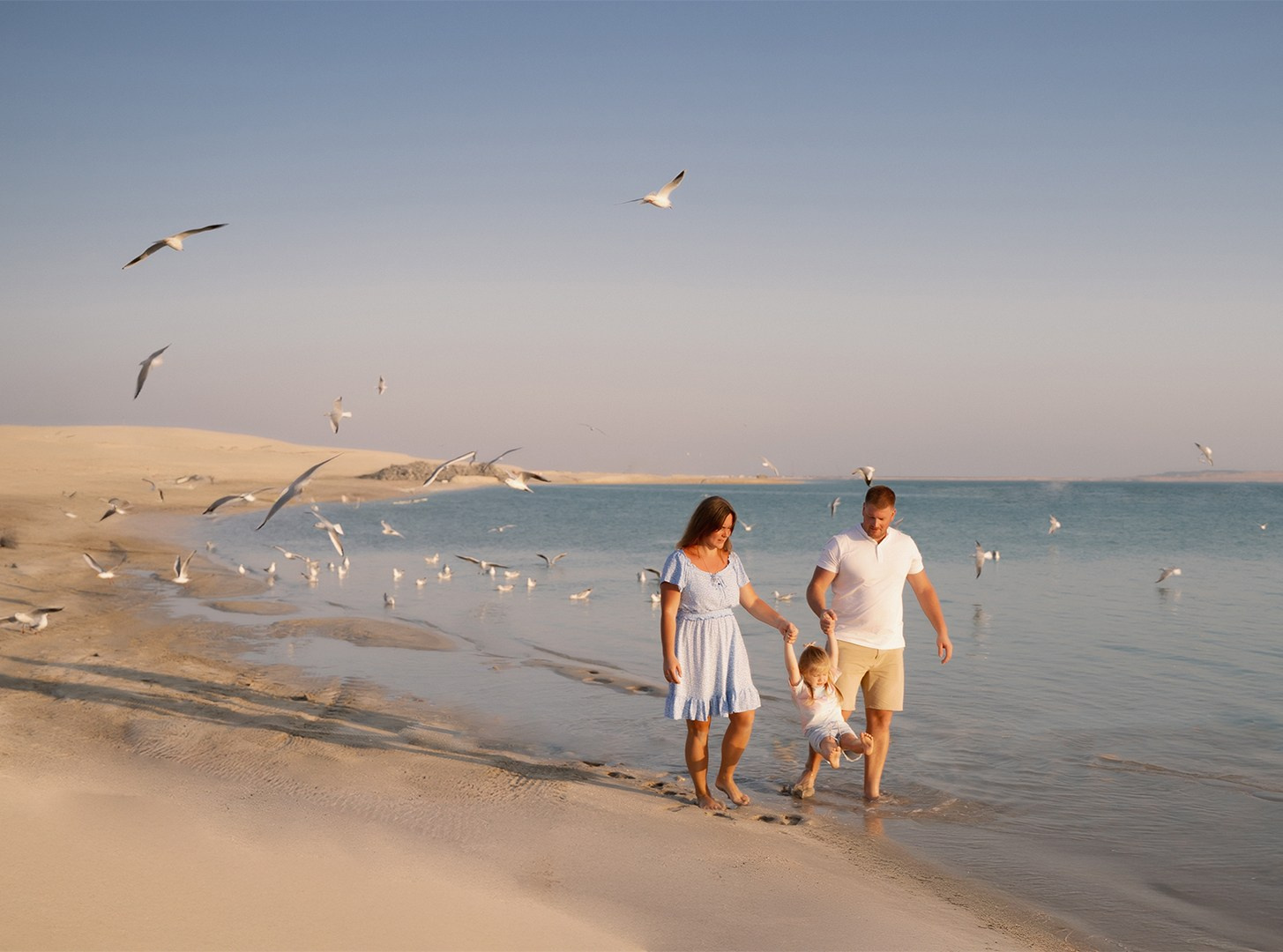 фотограф в Абу Даби, семейная фотосессия на пляже