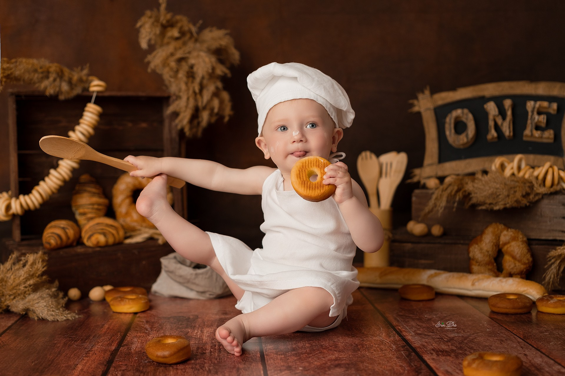 Фотосессия малыша поварёнок. Ньюборн и детский фотограф в Южно-Сахалинске Ирина Симанович