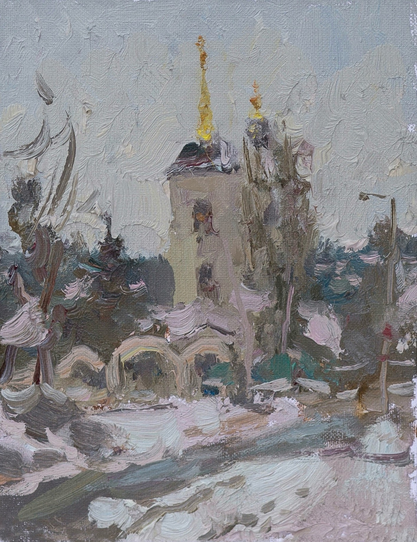 Декабрь. Вид на&nbsp;Введенскую церковь в&nbsp;Ельце