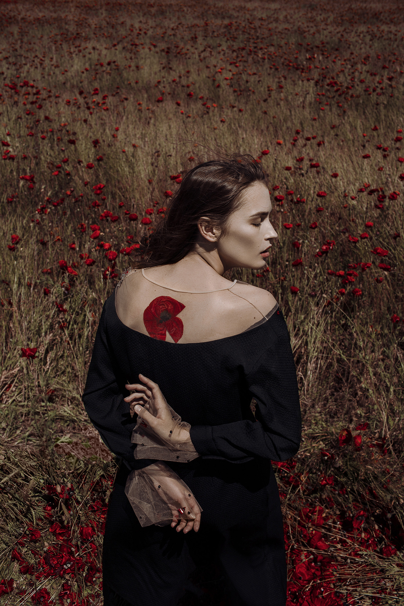 Photo session in the poppy field Crimea
