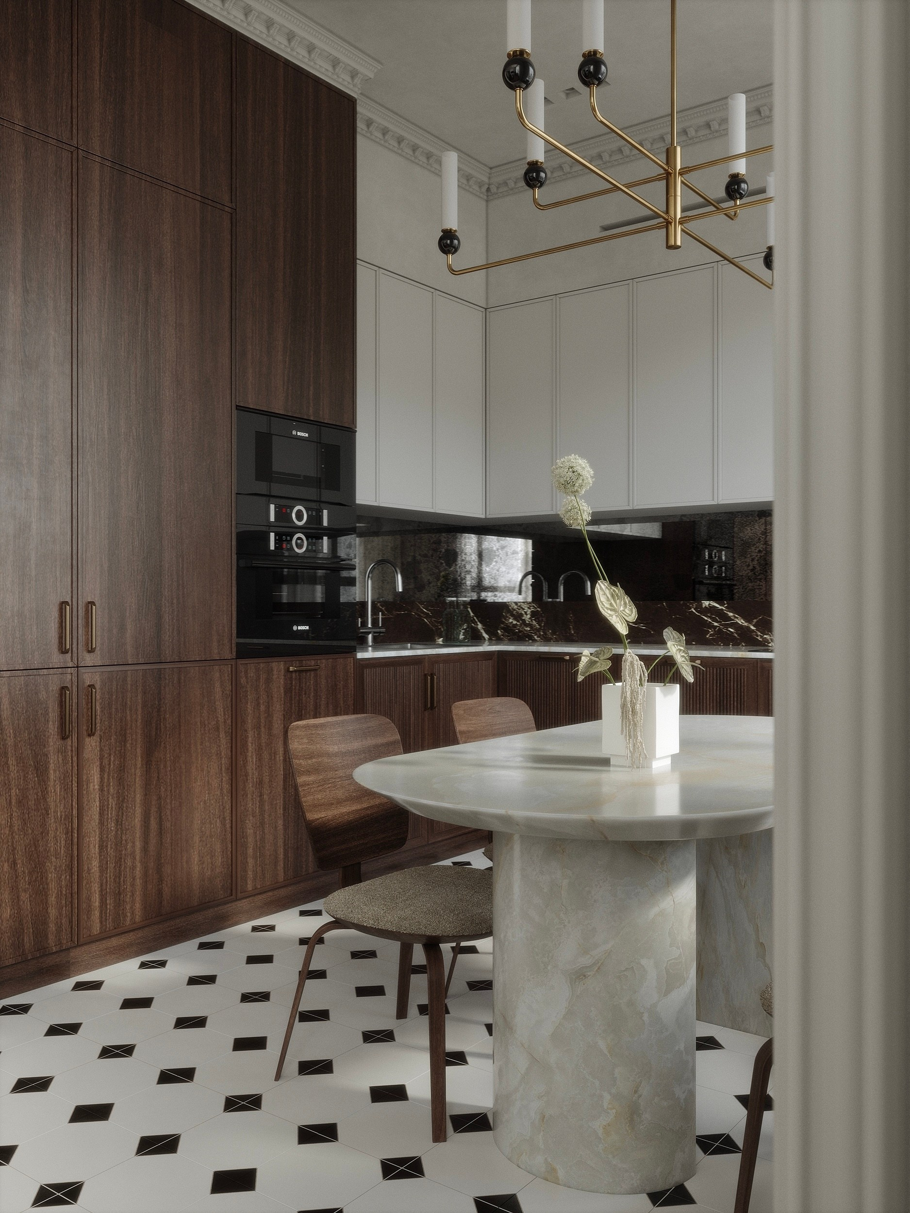 Кухня-гостиная в ЖК «Опера» г. Тюмень. 3d визуализатор Валерия Романова