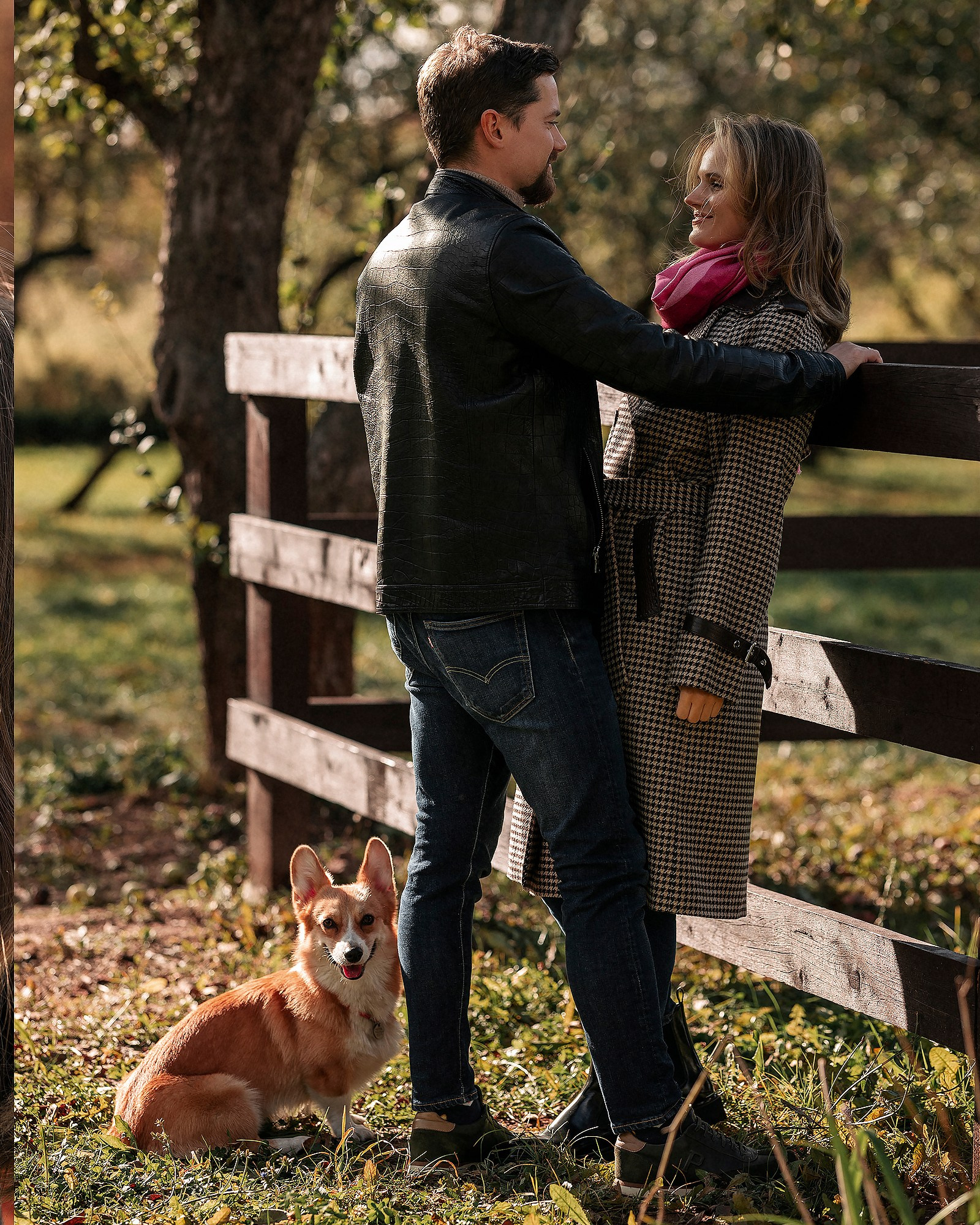 Друзья наши меньшие в осенней лавстори. Женский и семейный фотограф в Москве Виктория