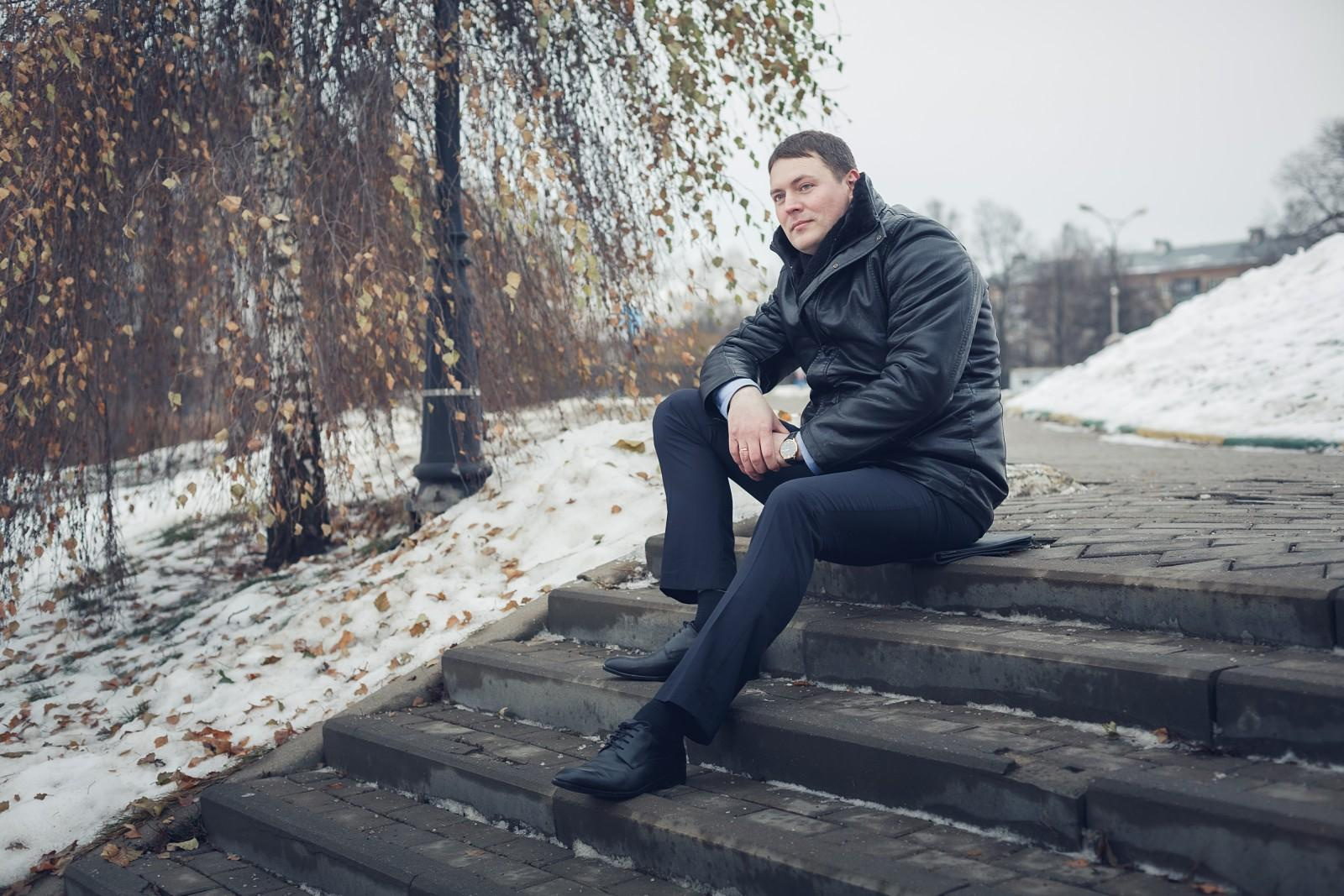 Мужской городской портрет. Свадебный и репортажный фотограф в Москве и Московской области