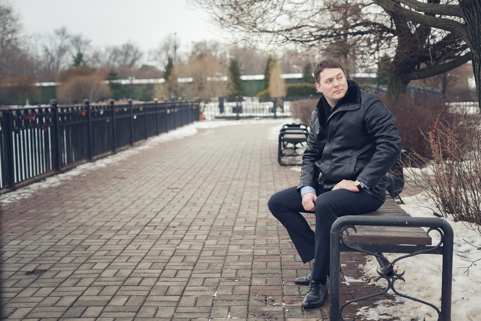 Мужской городской портрет. Свадебный и репортажный фотограф в Москве и Московской области