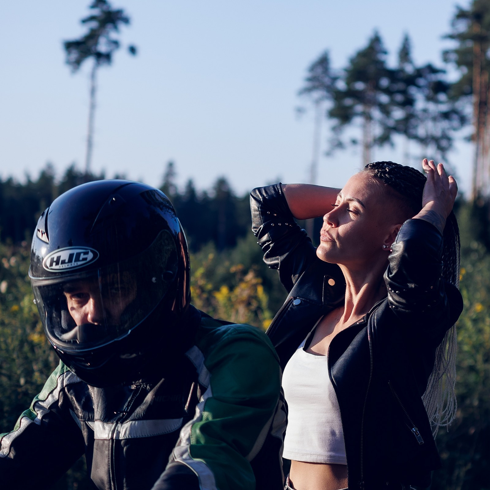 Портрет с мото. Свадебный и репортажный фотограф в Москве и Московской области