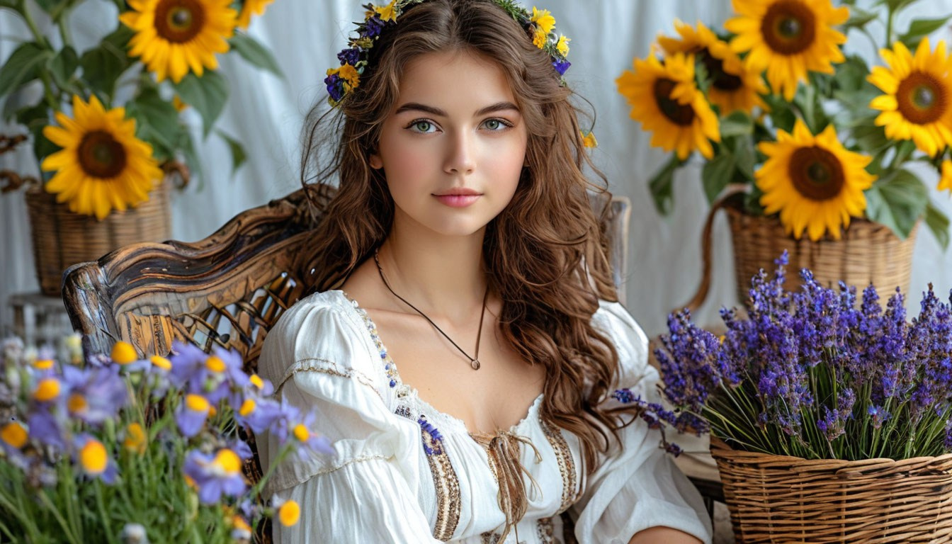 Стили фотосессий для девушек. Прованс. Потрет девушки.