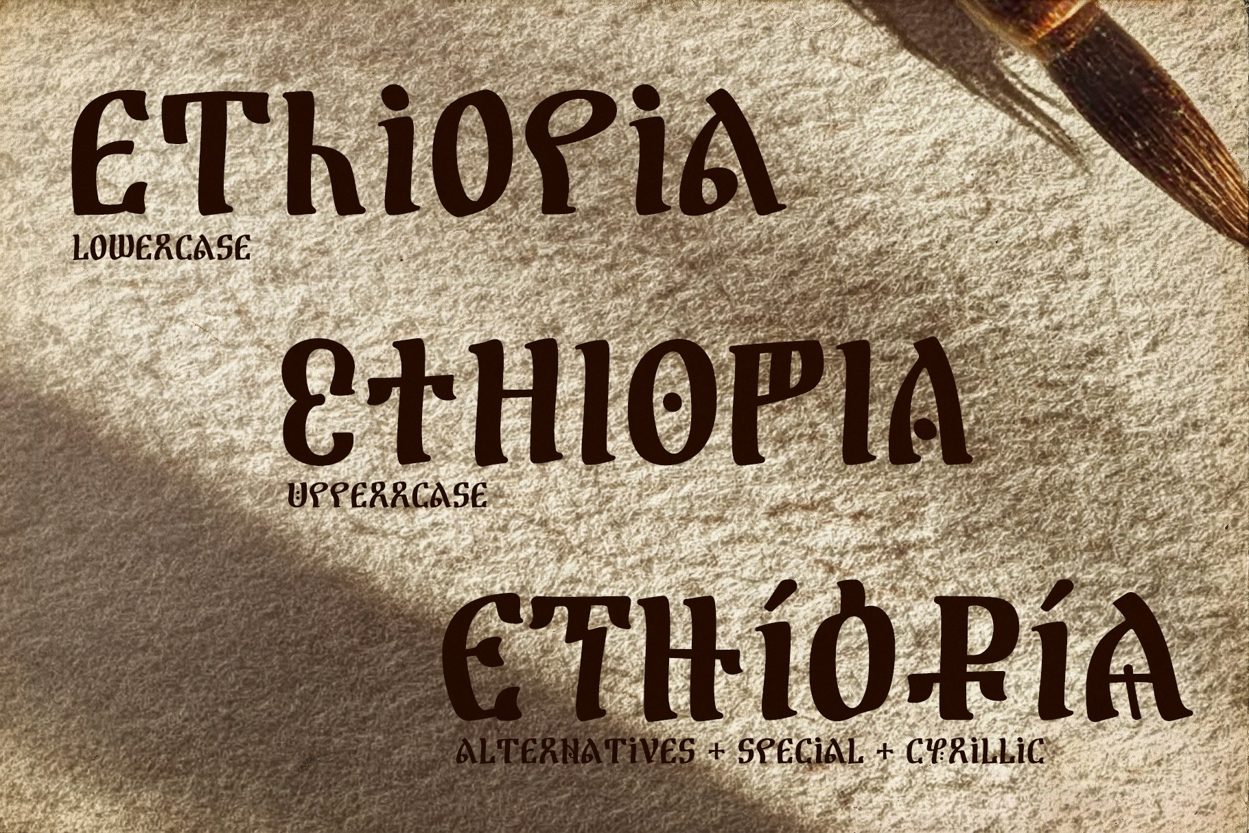 St-fidal, ethiopian font, display font. Alexander Stan Shimanov