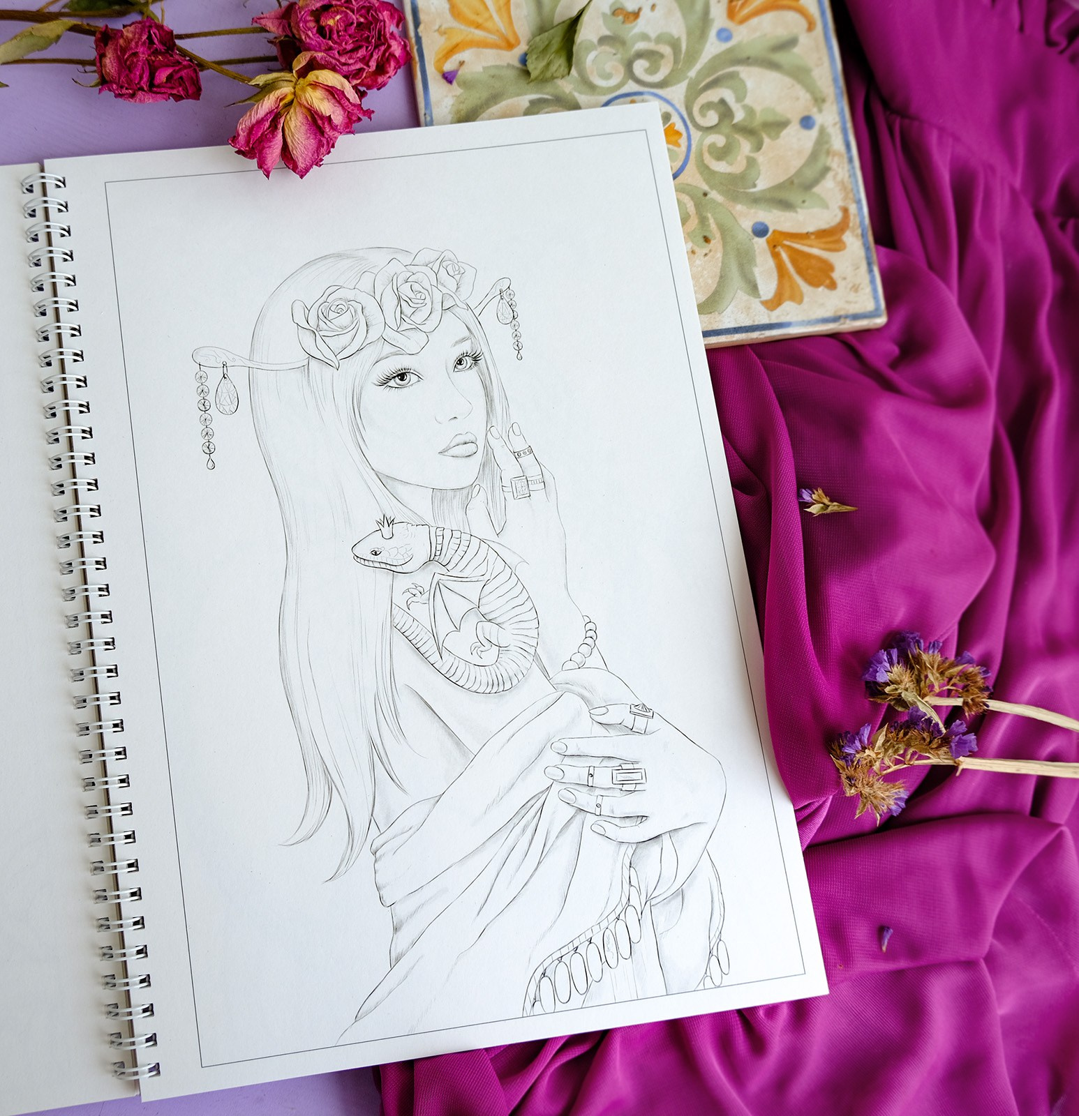 Авторская раскраска Алёны Лазаревой Mystical Worlds. Раскраски Алёны Лазаревой