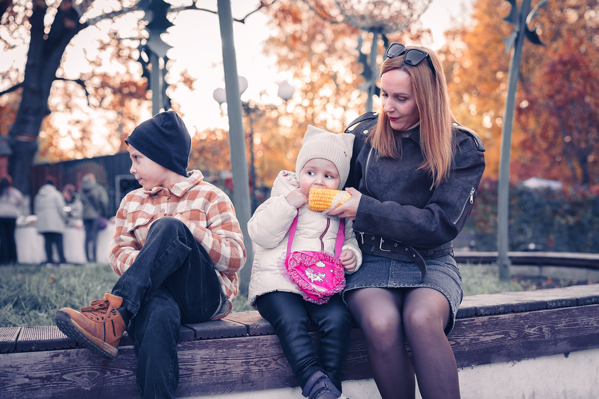 Фотосессия с детьми во Владимире. Небольшой "перекус" во время съемки.
