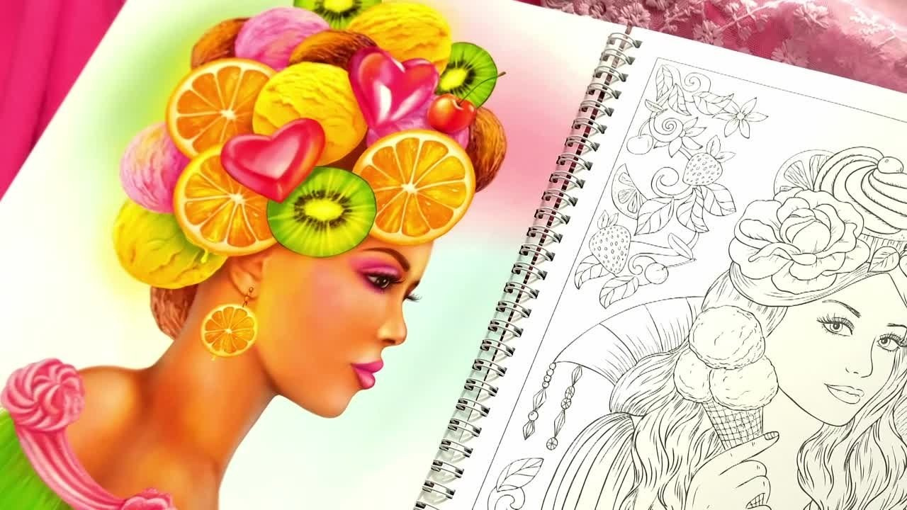 Sweet Dreams Авторская раскраска, Линейная. Российская редакция. Раскраски Алёны Лазаревой