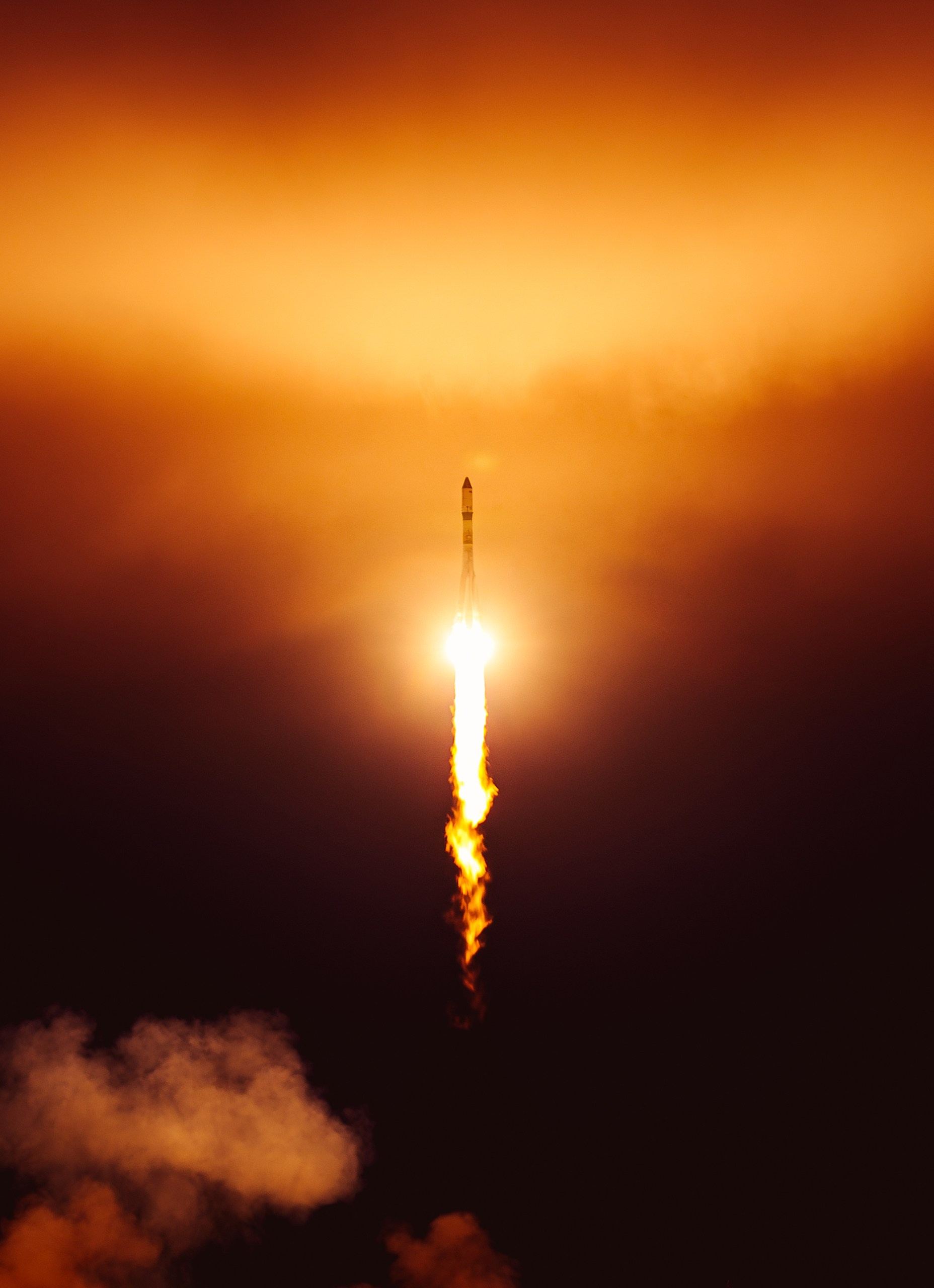 Запуск ракеты на космодроме Байконур