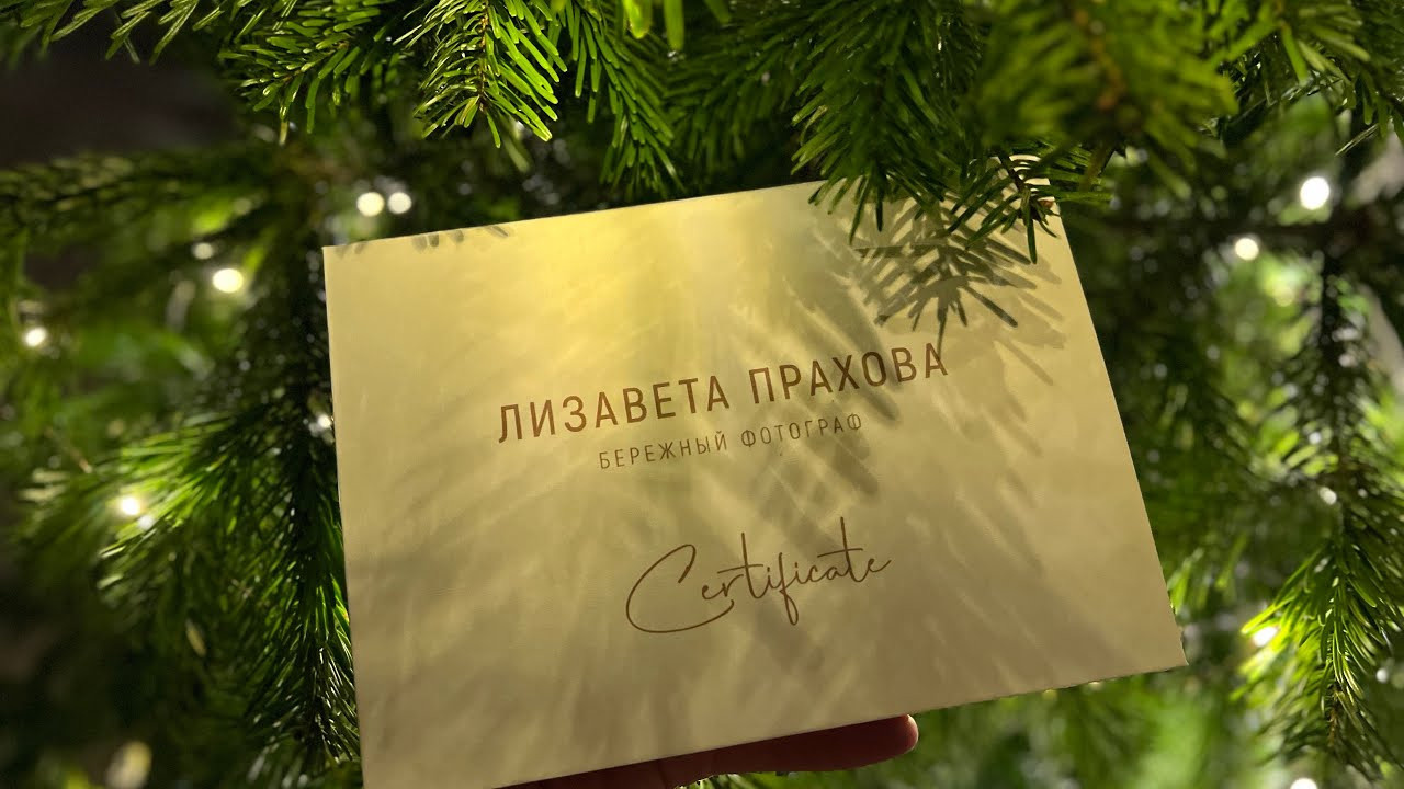 Подарочные сертификаты. Бережный фотограф в Москве Лизавета Прахова