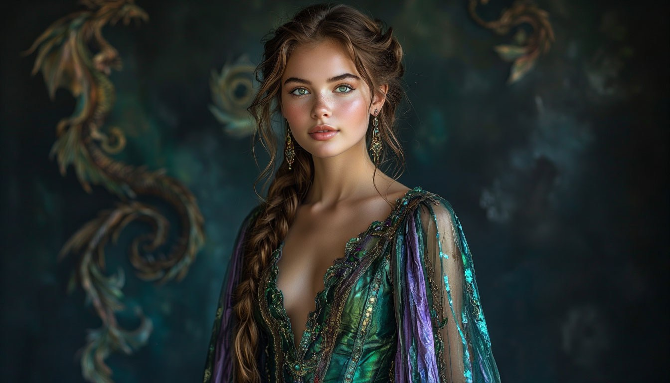 Стили фотосессий для девушек. Фэнтази. Красивая девушка. Потрет.