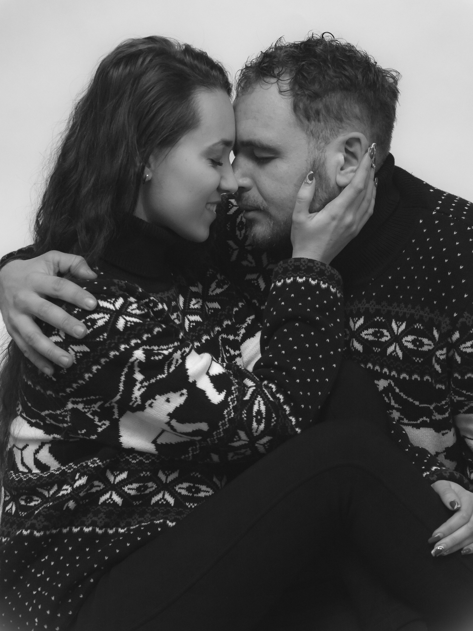 фотосессия пары в студии