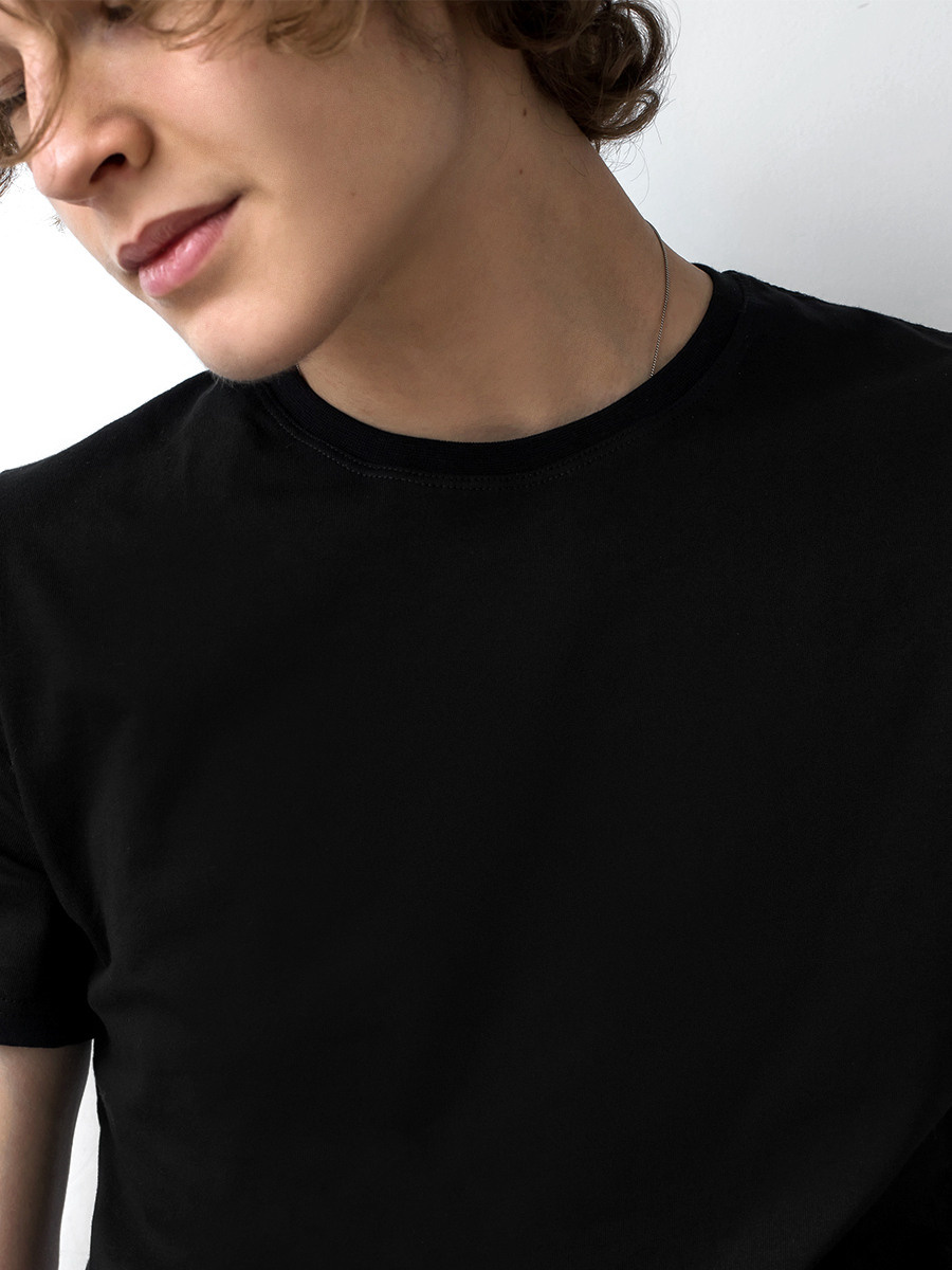 Черные футболки для печати фото, изображений или лого от Студии печати "ЧЁ" - 3