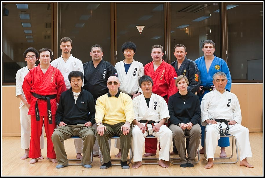 Ходзю Сэнсэй и руководители федерации Кодзюцу на совместных тренировках в Японии